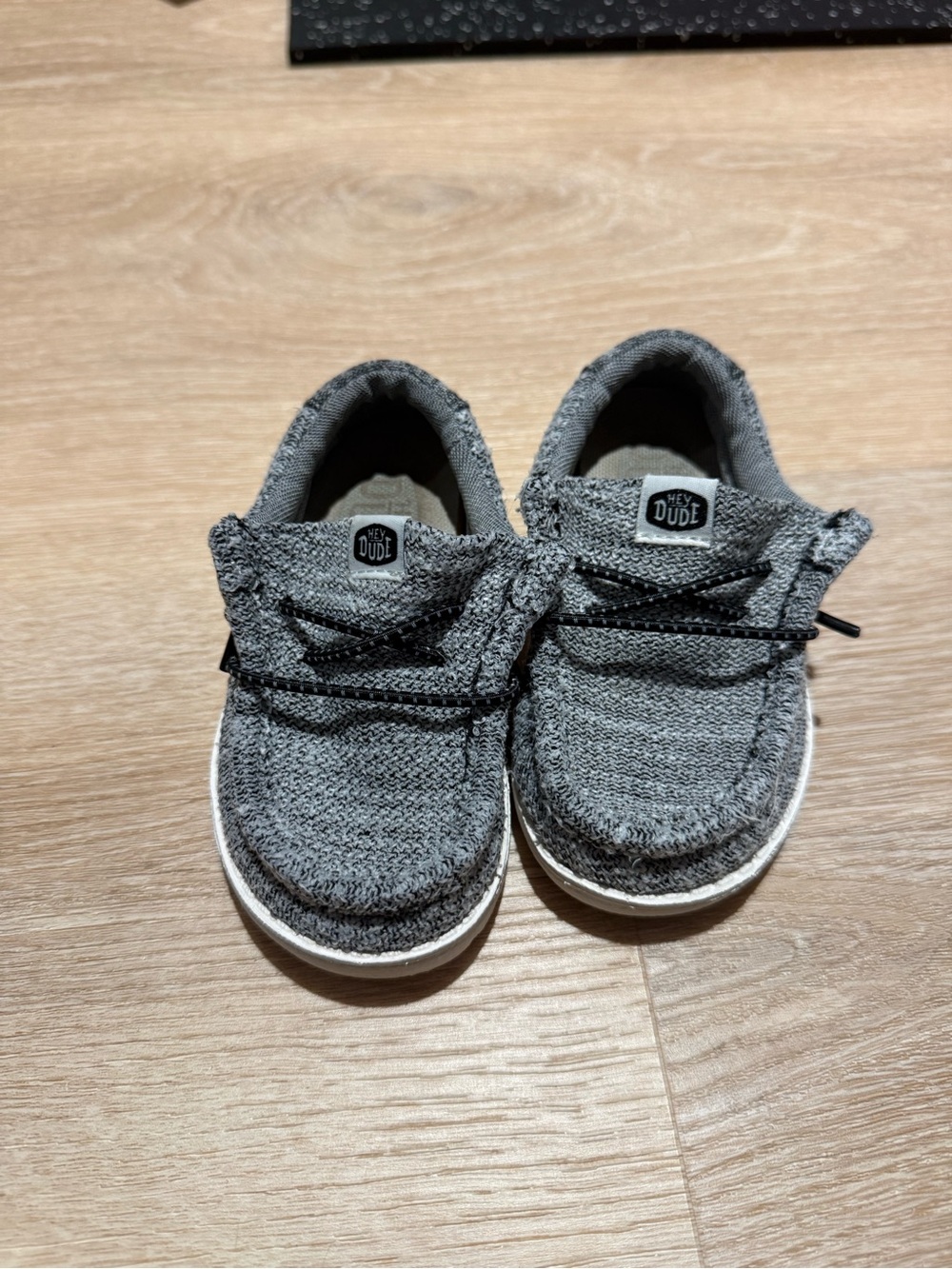 Hey Dude Kids Grey Knit Slip-On Sneakers